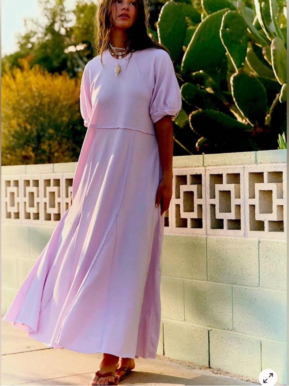 Free People Beach Brentwood Maxi Dress in Lilac Purple